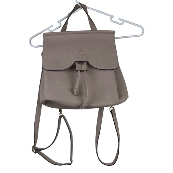 nannete lepore Handbags - Nanette Lepore Womens Backpack Handbag Faux Pebbled Leather Bag Tan Biege